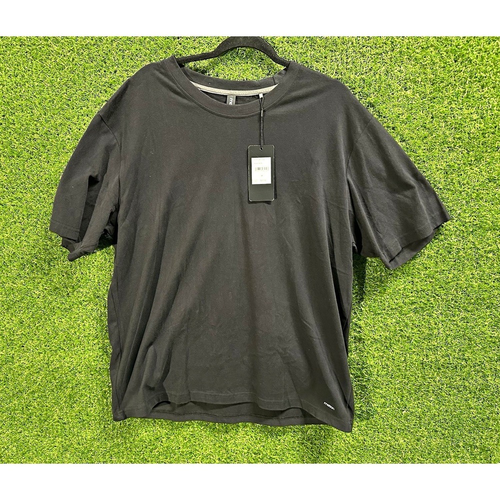 Motion Men's Black Solid Crew Neck Short Sleeve T-Shirt M AM16KT050